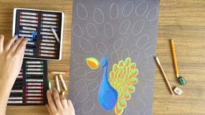 Урок рисования /drawing lesson. Рисуем павлина. Сухая пастель.Возраст 7-11