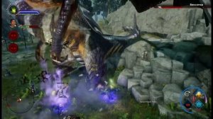 Dragon Age: 3.Чародей-рыцарь vs  дракон на штормовом берегу