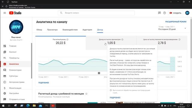 Сколько платит Youtube при 1500 подписчиков | Первая выплата