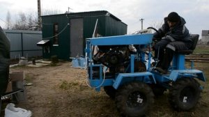 Самодельный трактор с двигателем от инвалидки