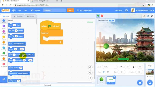 #Scratch 3 Test Lesson 3.6 Первый скрипт платформы