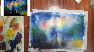 Как нарисовать космос. Рисуем космический пейзаж гуашью. Как нарисовать друзей в космосе.