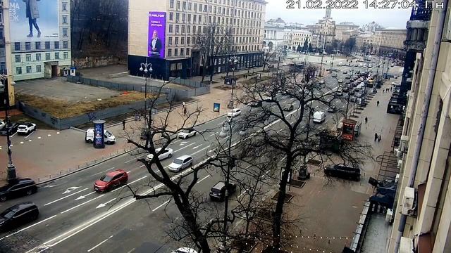 Веб-камера Киев Европейская площадь + Майдан 2022 02 21 смотреть онлайн