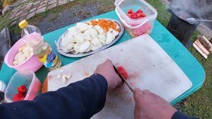 Готовим рёбра лося в казане, на костре,по - охотничьи!