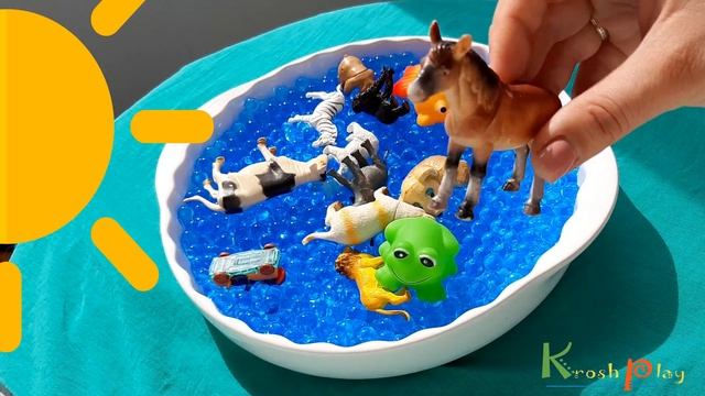 Выучить диких животных орбизы названия животных игрушки для детей смотреть онлайн