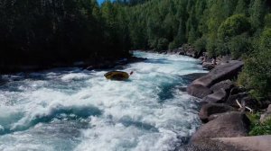 Большой Манский порог. Первая ступень. Сергей. IV Сибирский пакрафт фест. Packrafting in Siberia