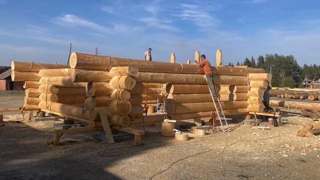 Красивая баня из бревна смотреть онлайн