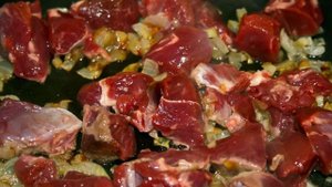 Баранина с макаронами