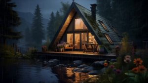 Cozy Rain Ambience at Night 🌧️ㅣCozy Cabin & Rain Sounds for Sleep, Study and Relaxation