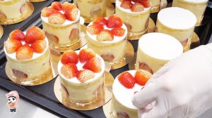 Тающий! Сливочный! Как приготовить потрясающий клубничный торт - Корейская Пекарня