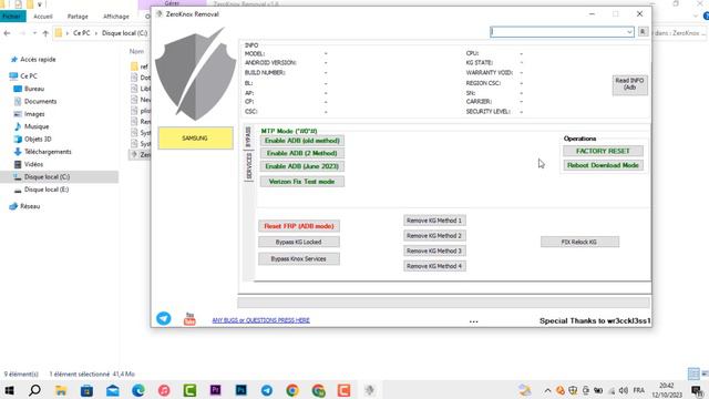 Zero Knox Removal Tool Samsung Android 13 FRP Bypass Adb Not Working Fixed | Samsung FRP Tool 2023