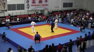 Меньших Андрей -- Грачев Евгений 09.03.14  Чемпионат Москвы по кёкусинкай каратэ