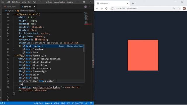 Square Box Loading Animation Using HTML & CSS | CSS Animation Tutorials