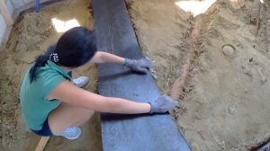 Наплавление Бикроста на фундамент под перегородки