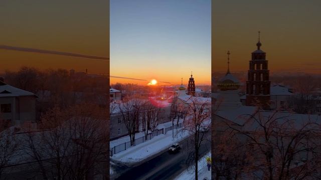 Доброе утро! Ярославль. Морозное красивое утро.❄️ Yaroslavl. Frosty beautiful morning.