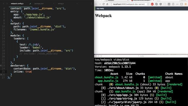 Webpack Config Basics 6. Webpack Dev Server смотреть онлайн