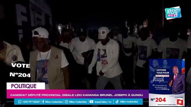 ARRIVÉE DU PRESIDENT GIBALE LEKI KANANGA BRUNEL JOSEPH Nº 204 À GUNGU смотреть онлайн