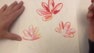 #28 Нетрадиционная техника рисования-масляная пастель + акварель