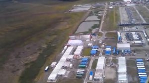 1-вый куст Усть-Тегусского месторождения с вертолёта