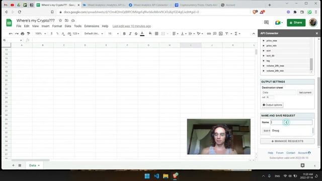 CoinMarketCap API to Google Sheets via API Connector смотреть онлайн