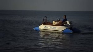 Надувной водный катамаран с электромотором Flover 55 TG