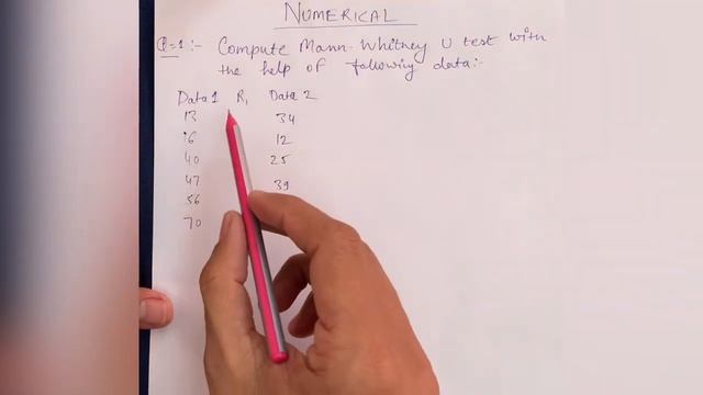 Mann Whitney U Test || Biostatistics and Research Methodology || B Pharma 8th Sem || With Notes смотреть онлайн