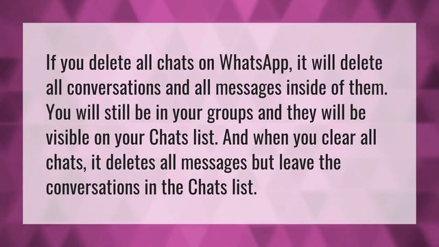 What's the difference between clear chat and delete chat on WhatsApp? смотреть онлайн