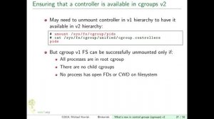 What's new in control groups (cgroups) version 2?