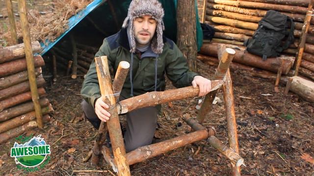 Bushcraft Camp Update 4 - Perimeter Walls Finished! | TA Outdoors смотреть онлайн