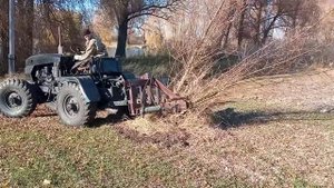 САМОДЕЛЬНЫЙ ТРАКТОР И КОРЧЕВАТЕЛЬ КРОКОДИЛ ДЕРЕВЬЕВ | НАВЕСКА НА САМОДЕЛЬНЫЙ ТРАКТОР СВОИМИ РУКАМИ