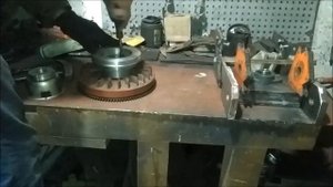 Установка електростартера. Часть 2 посадка венца установка шкива на маховик ДВС 178F-186F  6-9 лс.