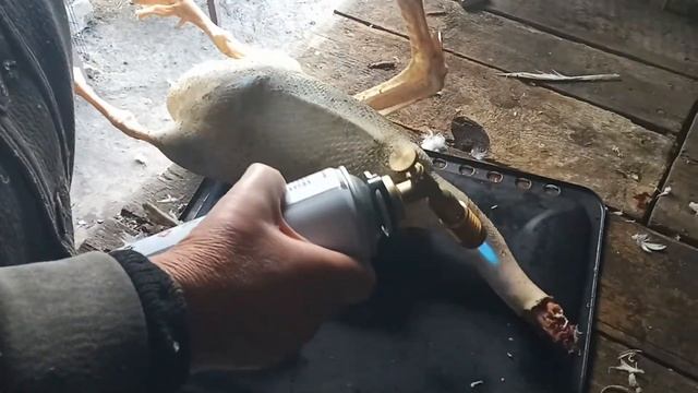 Опаливание гуся мини горелкой смотреть онлайн