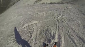 Для тех кто любит Цей. Быстрый подъём и спокойный спуск. Вся трасса полностью. Горные лыжи.