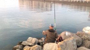 Рыбалка в черте города. Ловля САРГАНА. Пляж НЕПТУН . Новороссийск