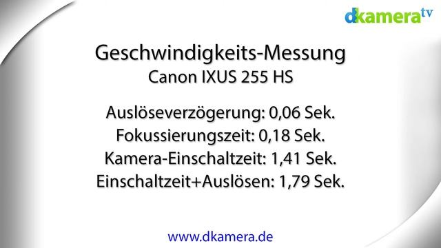 Canon IXUS 255 HS Test (3/7): Geschwindigkeit смотреть онлайн