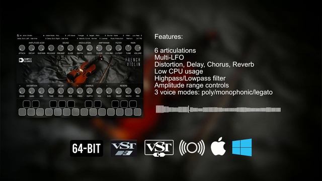 French Violin v2 VST VST3 AU plugin смотреть онлайн