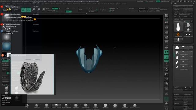 Построение кольца змея (Rhinoceros - Zbrush) Part 3 смотреть онлайн