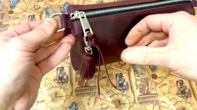 Женская косметичка из натуральной кожи. Ручная Работа. ROYAL STEP смотреть онлайн