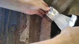 Временный ремонт глушителя.