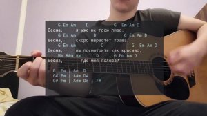 Как играть песню "Весна" Виктора Цоя | Разбор на гитары | Группа Кино