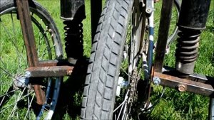 четырехколесный велосипед, 2 часть, поддерживающие колеса без сварки на велосипед