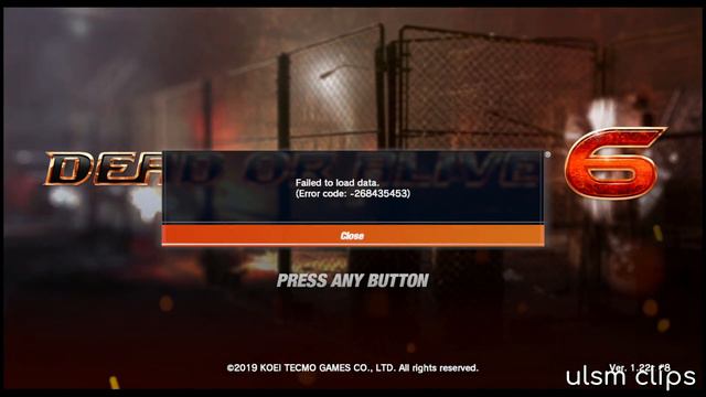 Dead or Alive 6 Title Screen Error Code смотреть онлайн