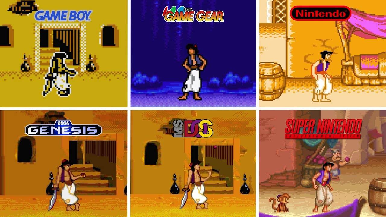 Disney's Aladdin [1993] GB vs Sega vs DOS vs SNES vs Amiga и другие (Сравнение версий)