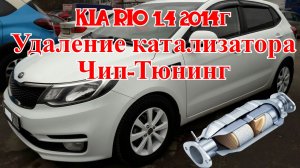 Kia Rio 1.4 2014г. Удаление катализатора. Чип тюнинг