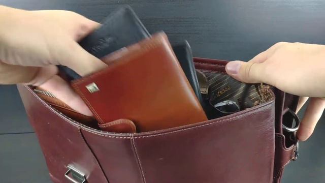 Кожаный портфель мужской коричневый Albatross 119070 Brauron смотреть онлайн