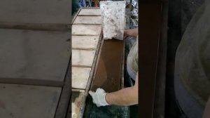 Изготовление лицевого слоя углового теплоблока