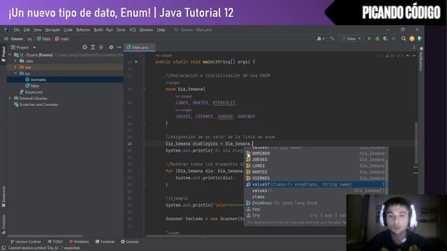 ¡Tenemos un nuevo tipo de dato, Enum! | Java Tutorial 12 смотреть онлайн