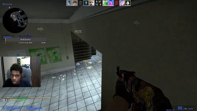 открытие наклеек Стрим faceit с подписчиками CS:GO + моя разминка смотреть онлайн
