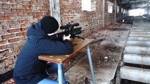 Винтовка Сибирь 5.5, пули JSB 1.175 гр и дистанция 80 метров.