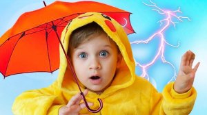 Roma pretend play with color Umbrellas, Learn colors and Nursery Rhymes for children, fun learning